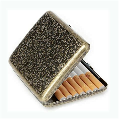 antique metal cigarette boxes|old metal cigarette cases.